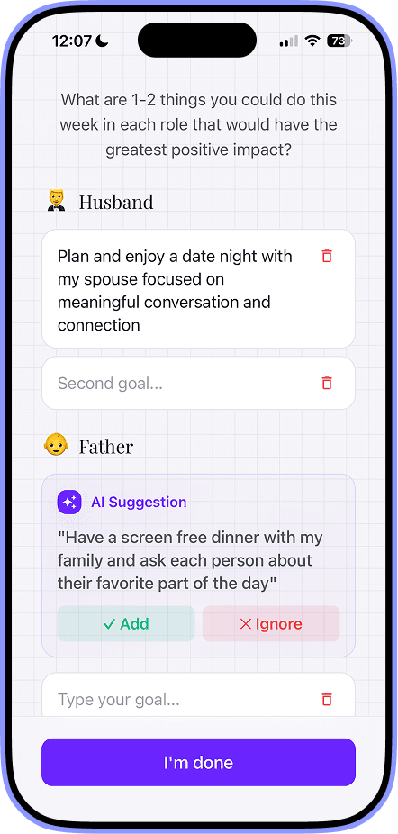 Get AI goal suggestions